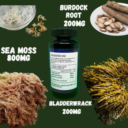 Sea Moss with Bladderwrack and Burdock Root